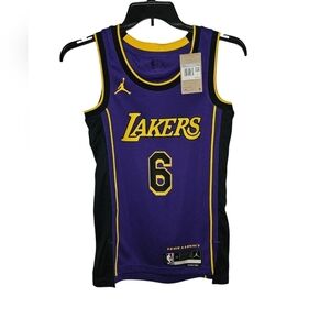 Nike Jordan Los Angeles LA Lakers Lebron Statement Jersey NBA DO9530-505 Size XS